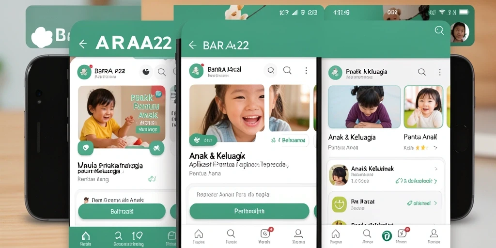 Antarmuka aplikasi BARA22 yang mudah digunakan untuk memantau anak.