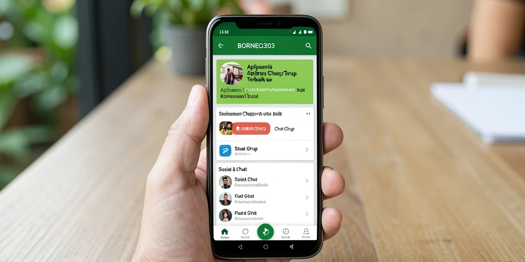 Tampilan antarmuka BORNEO303 untuk percakapan grup yang interaktif.