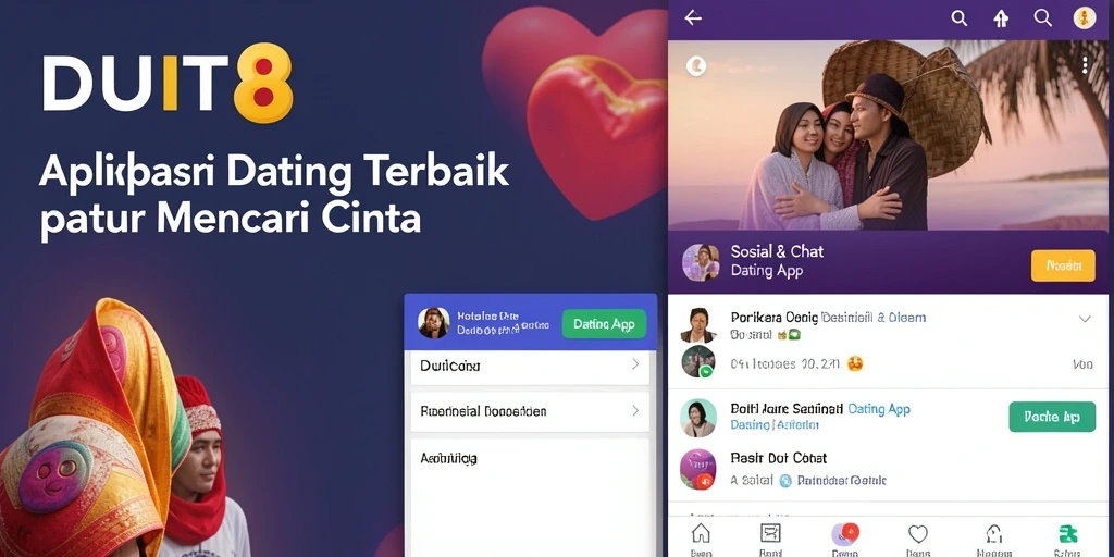 Antarmuka pengguna <strong>DUIT8</strong> yang menarik dan fungsional untuk mencari cinta.