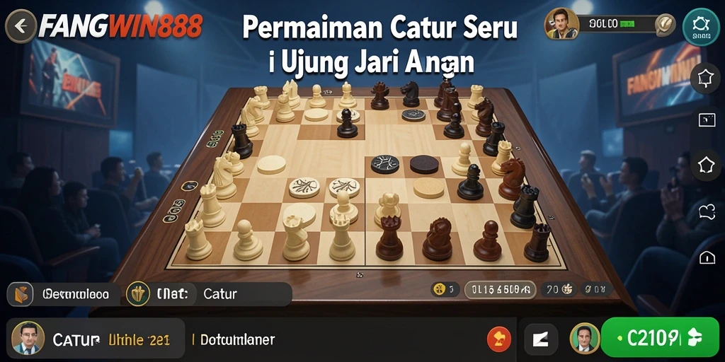 Antarmuka permainan catur FANGWIN88 yang interaktif dan menarik.