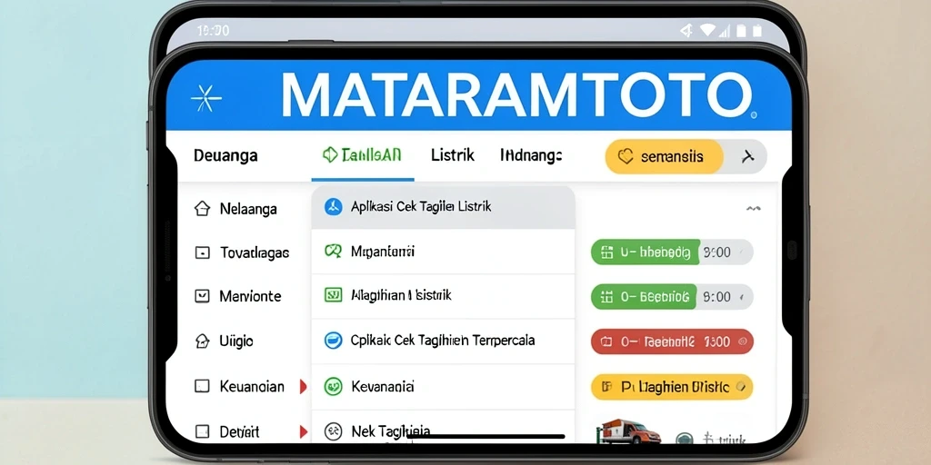 Tampilan antarmuka MATARAMTOTO untuk cek tagihan listrik secara real-time.