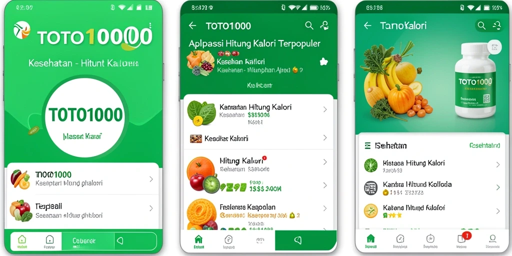 Antarmuka pengguna TOTO1000 saat menghitung kalori dengan mudah.